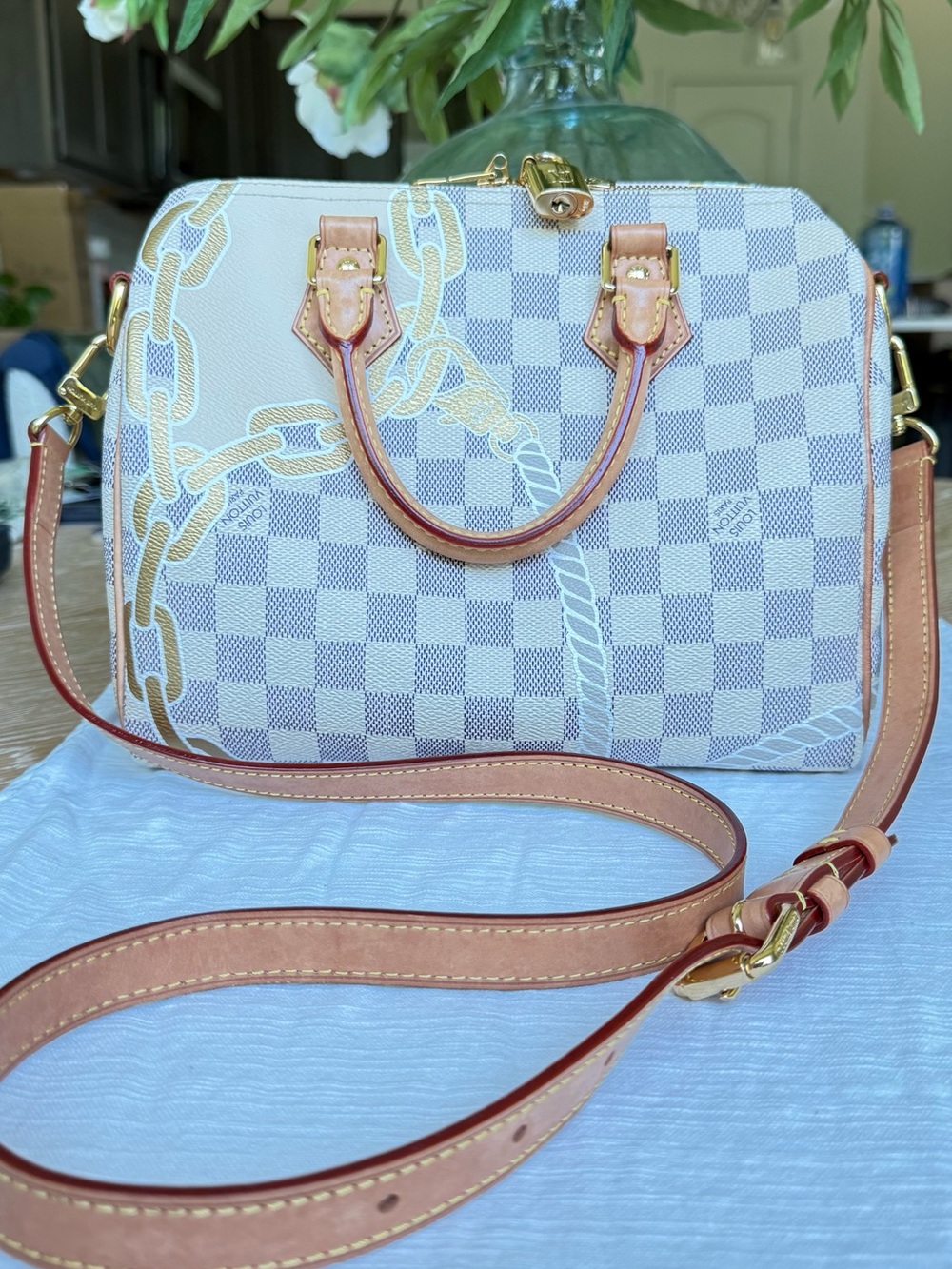 Louis Vuitton Nautical Damier Azur Satchel - Picture 2 of 9